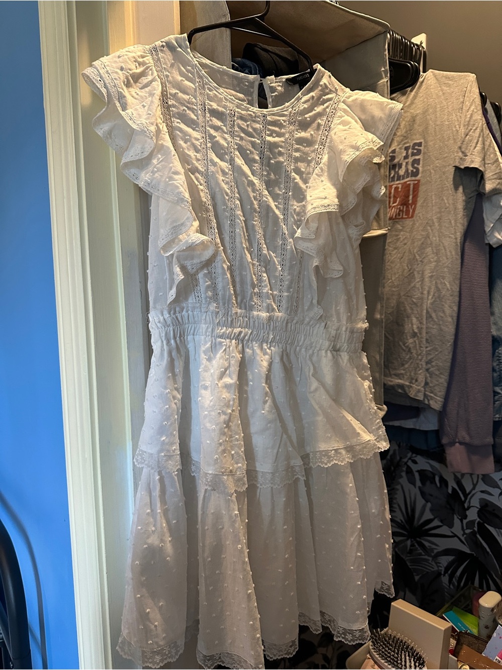 Forever 21 Boho Dress in White Size Small